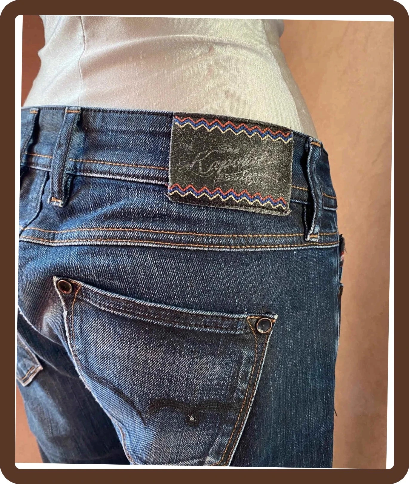 Jeans brutos retos Kaporal 5 T38 Modelo BONY Regular, denim autêntico e elástico – photo 7
